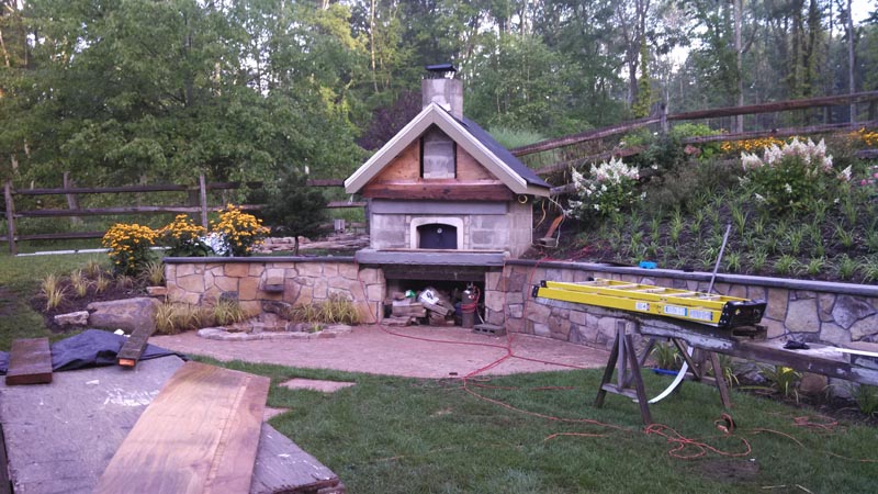 north creek construction pizza oven project