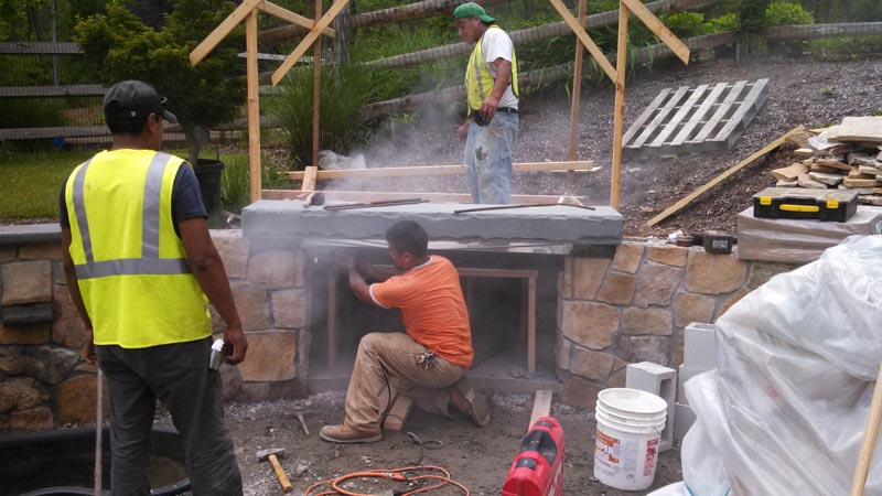 north creek construction pizza oven project