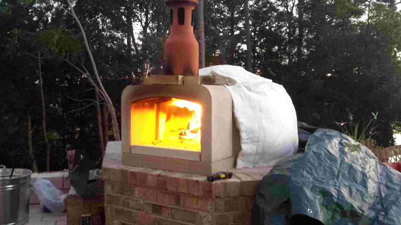 outdoor kitchen pizza oven project