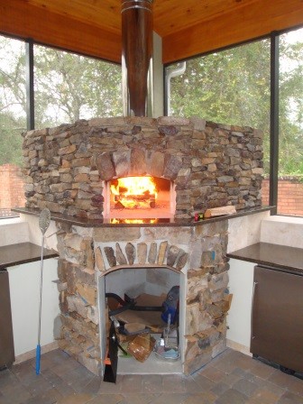 Outdoor Brick Oven Kit Wood Burning, Fireplace With Pizza Oven Above Indoor