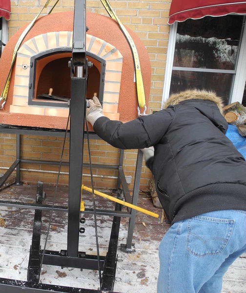 lifting brick oven