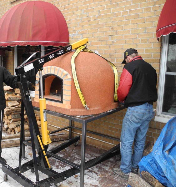 wood oven delivery
